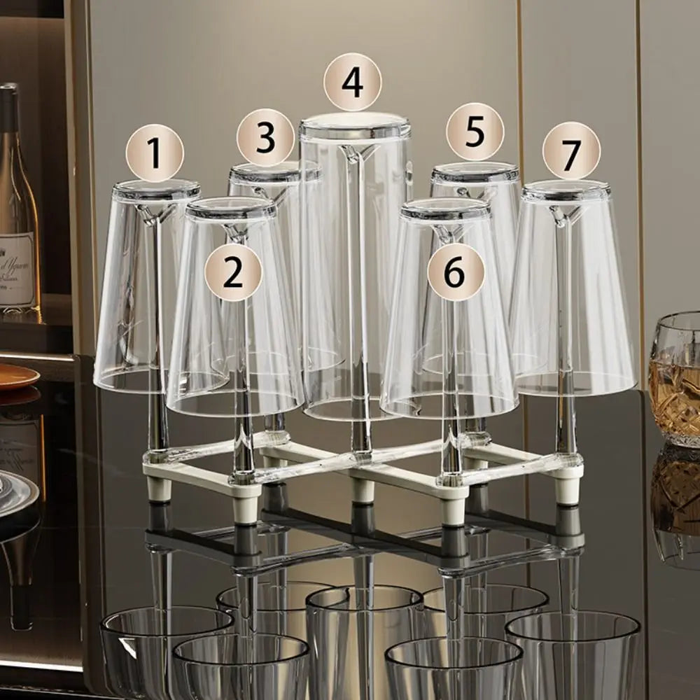 Retractable Cup & Bottle Drying Rack — BPA-Free, Non-Slip, Countertop