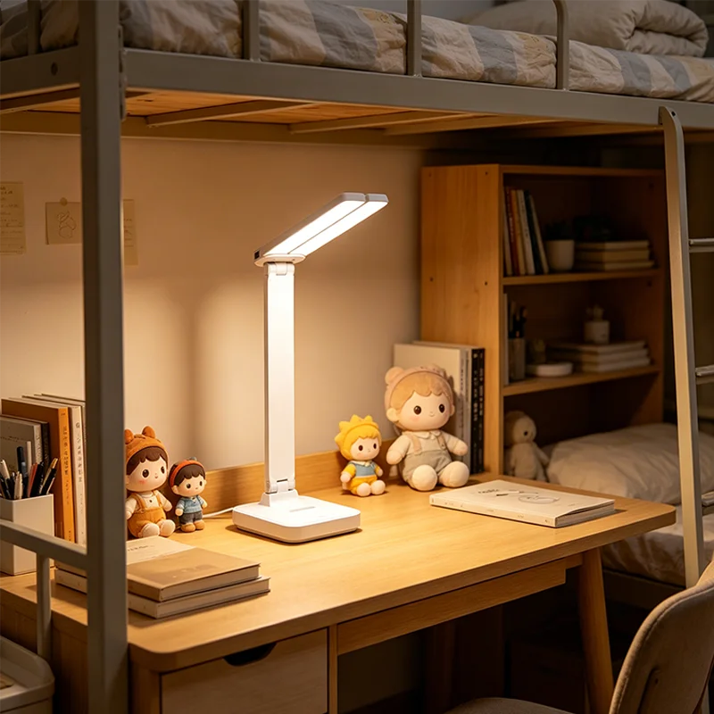 Foldable USB Rechargeable Desk Lamp — Touch Dimming, 3 Colour Modes