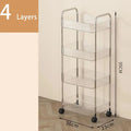 Rolling Storage Trolley with Wheels — Multi-Tier Home Organizer