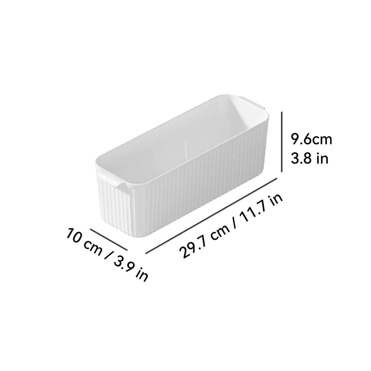 Stackable Plastic Storage Box with Handle — Kitchen, Bathroom & Desktop