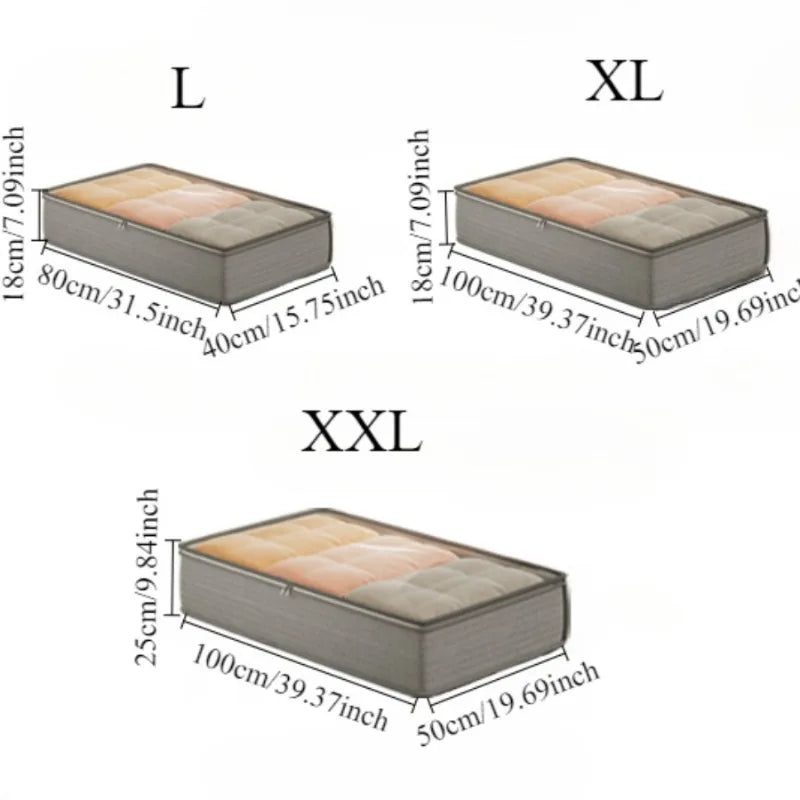 Foldable Under-Bed Storage Containers — Multipurpose Organizer Bins