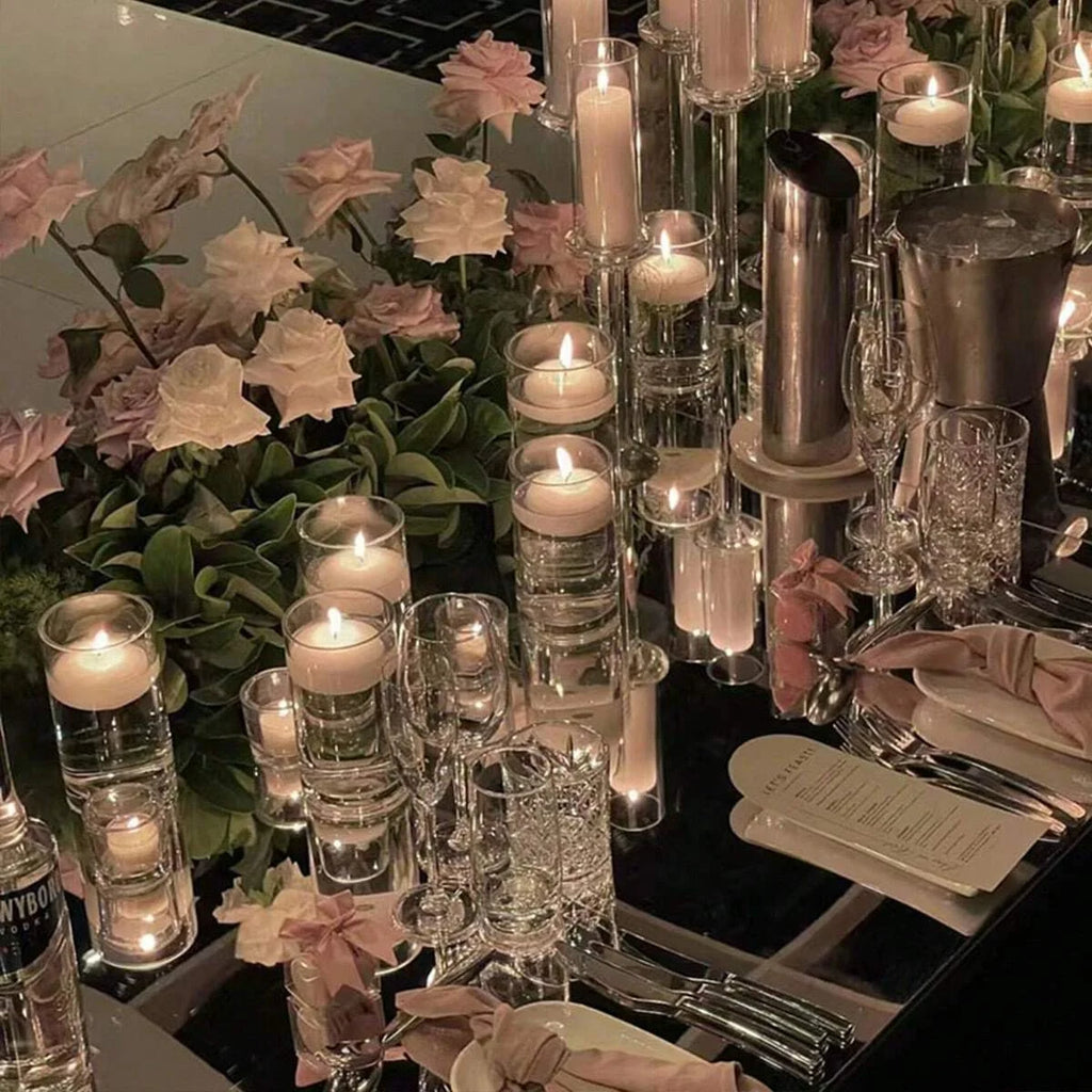 Glass Cylinder Candlestick — Large Capacity Vase & Storage Jar
