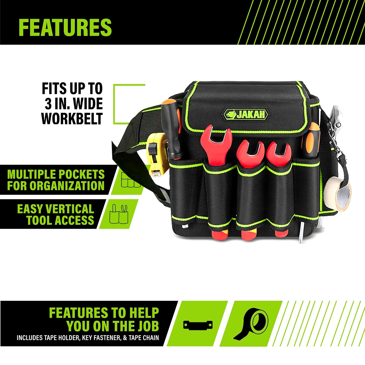 Electrician Multi-Pocket Tool Bag – Portable Polyester Hardware Storage Pouch