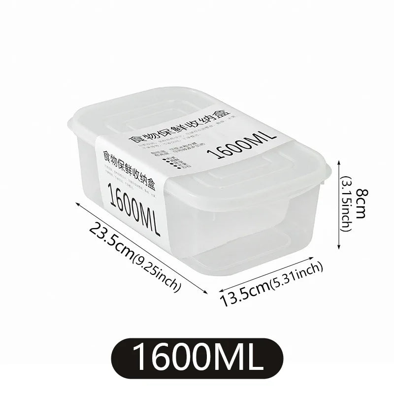 Refrigerator Frozen Meat & Food Fresh-Keeping Box — Portable, Microwave Safe