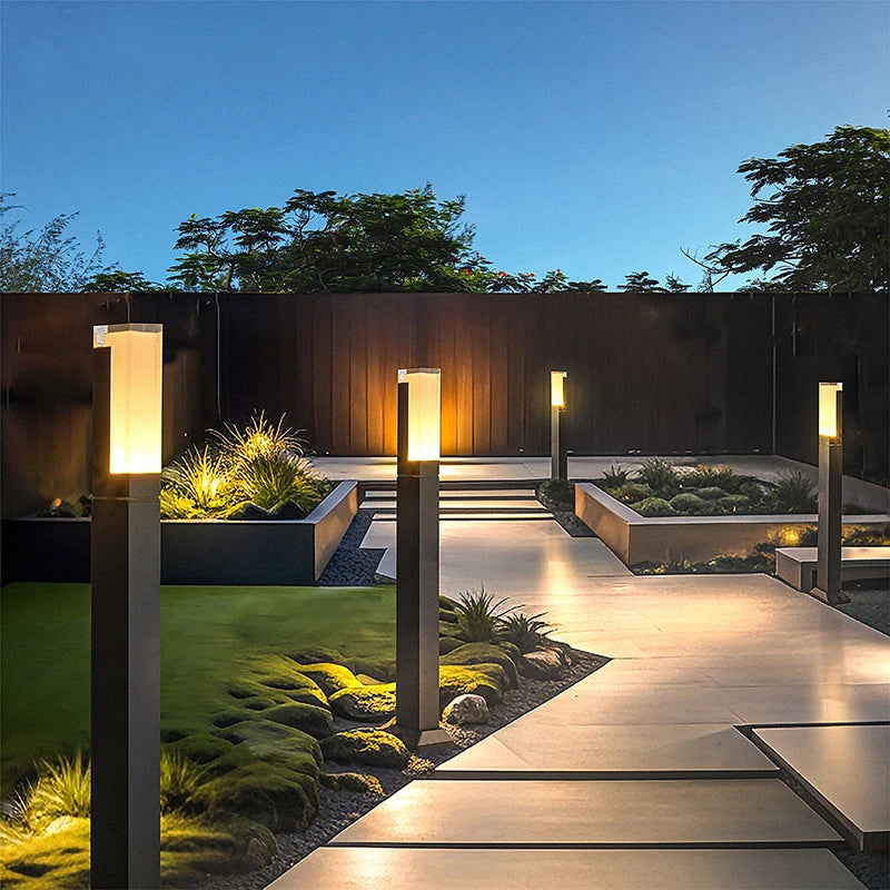IP65 LED Lawn Light – 7W Aluminum & Acrylic Garden Post Lamp 30–100cm