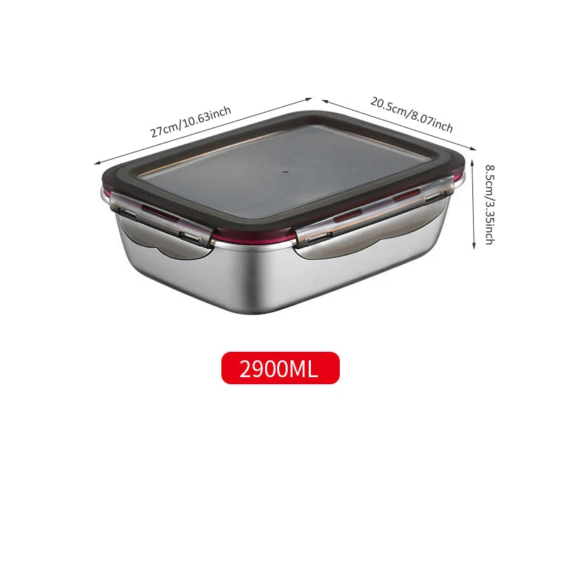 Stainless Steel Bento Lunch Box — Leakproof, Fridge & Microwave Safe