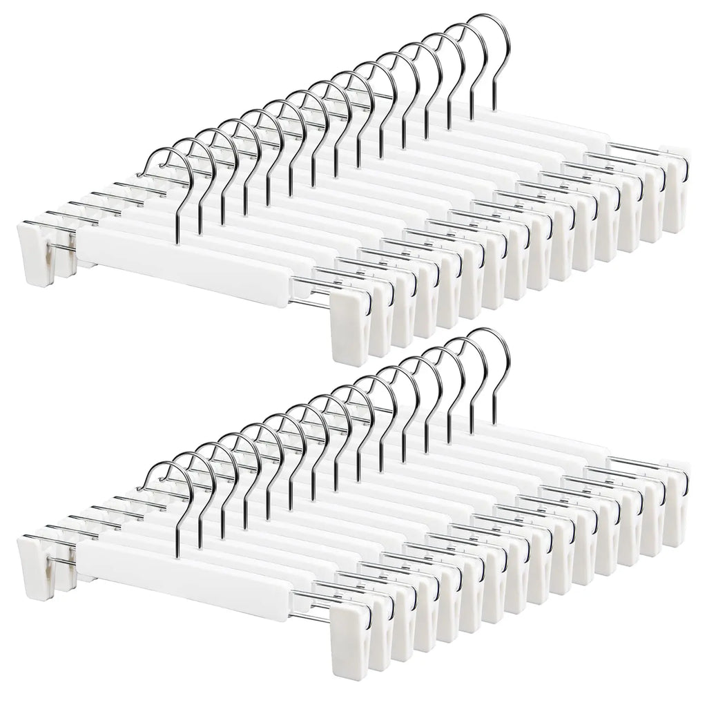 Adjustable Non-Slip Pants Hangers with Clips