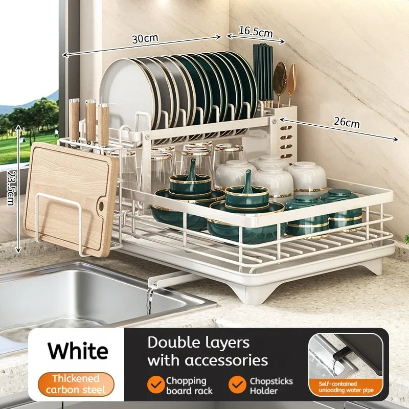 Adjustable Over-Sink Dish Drying Rack