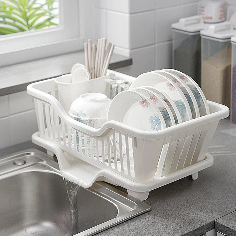 Countertop Dish Drying Rack with Drainer Board