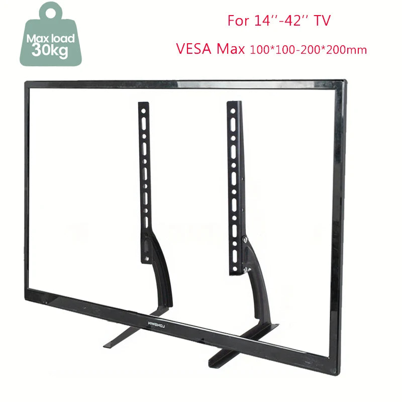 Universal Table Top TV Stand — For 14–42" Flat & Curved Screens