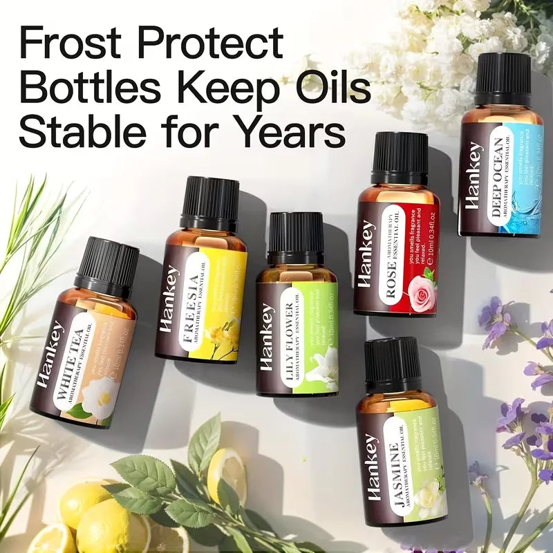 12-Scent Water-Soluble Aromatherapy Essential Oil Set — Humidifier & Reed Diffuser Refill