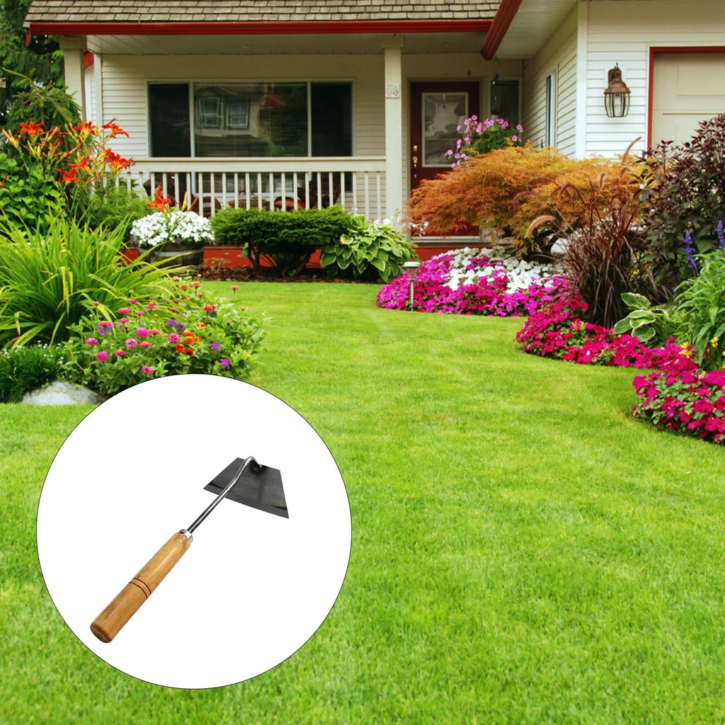 Multifunctional Small Hoe With Wooden Handle, Household Flower Hoe, Gardening Hoe, Outdoor Agricultural Tool and Garden Tool