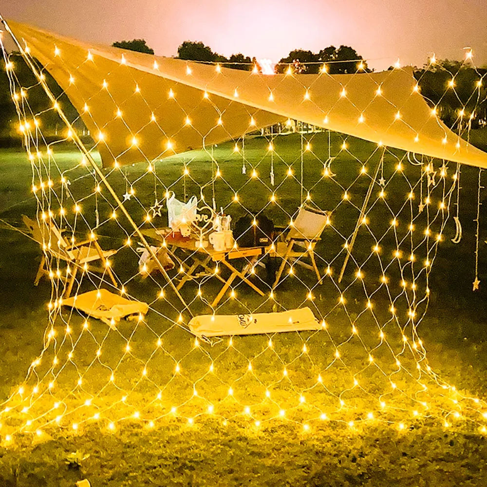 Aibik LED Net String Light – 1.5m–4m Fairy Mesh Light for Garden & Party AC220V