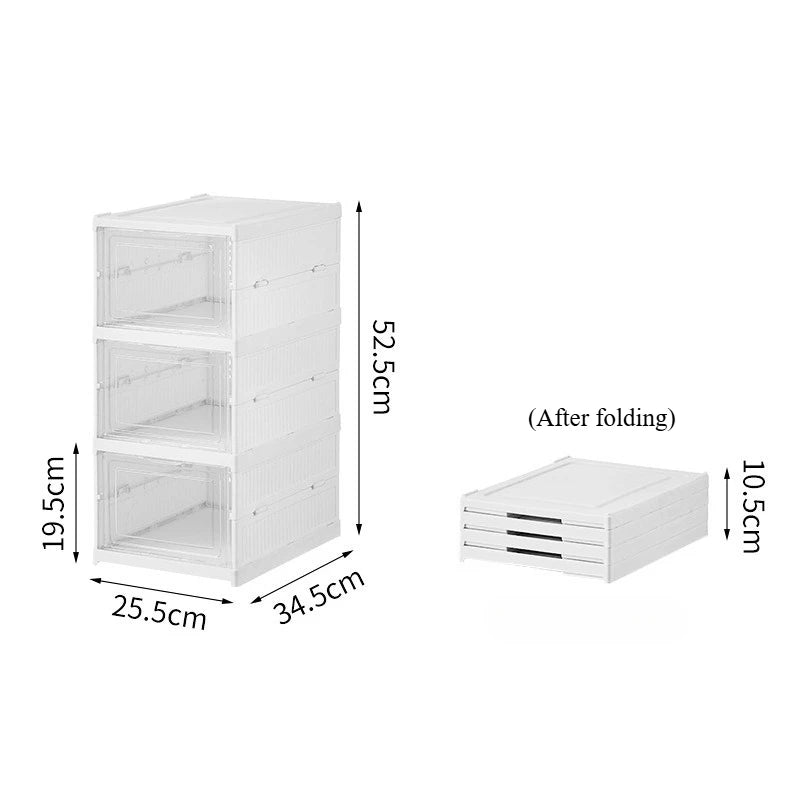 Stackable Dustproof Shoe Cabinet with Doors