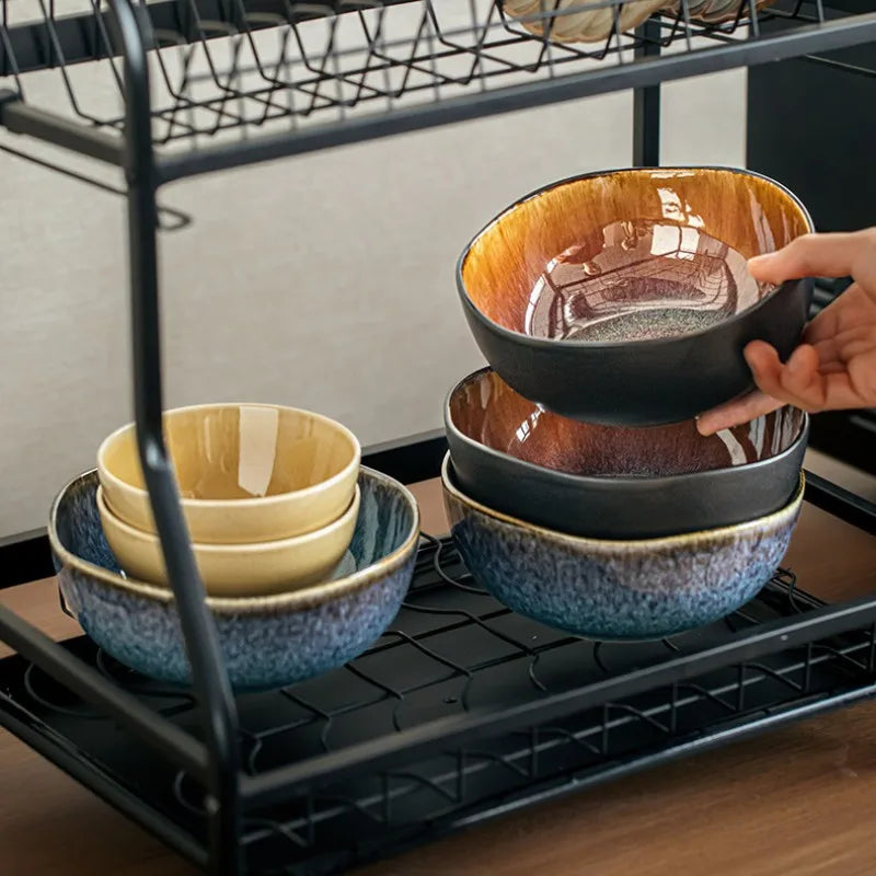 Yunmeng Kiln Ceramic Noodle & Fruit Bowl — 6.5-Inch Restaurant Tableware
