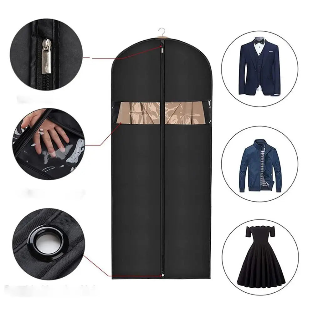 PEVA Waterproof Garment Bag with Window — S, M or L