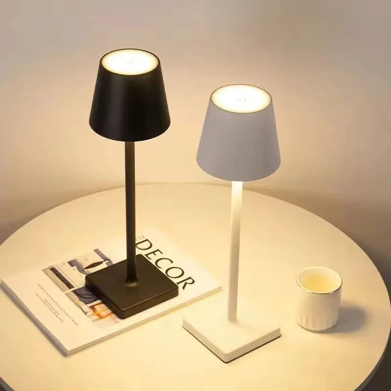 Rechargeable LED Desk Lamp — Touch Dimming, 3 Colour Temperatures