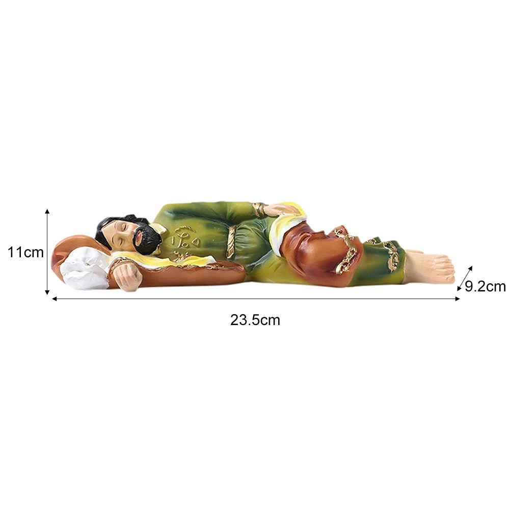 Saint Joseph Sleeping Resin Statue — Catholic Religious Figurine