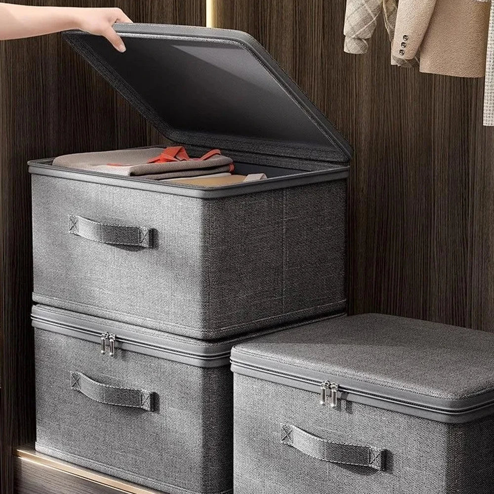 Zipped Storage Box with Cover — Wardrobe Organizer