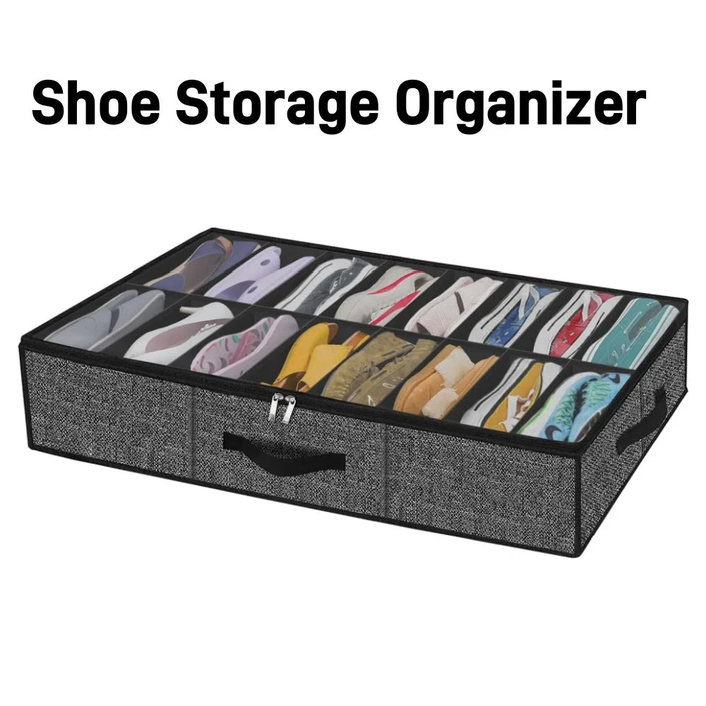 Under-Bed Shoe Organizer for 12 Pairs