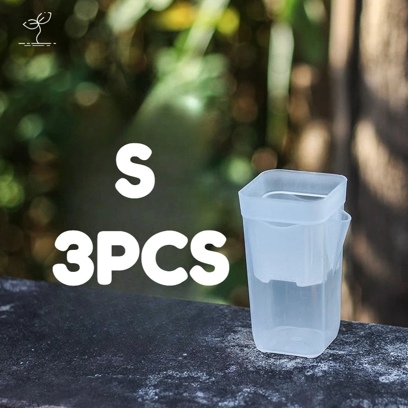15pcs Self Watering Plant Pots Mini Seedlings Pots Flowerpot Translucent Plastic Planters Plant Propagation Pot with Reservoir