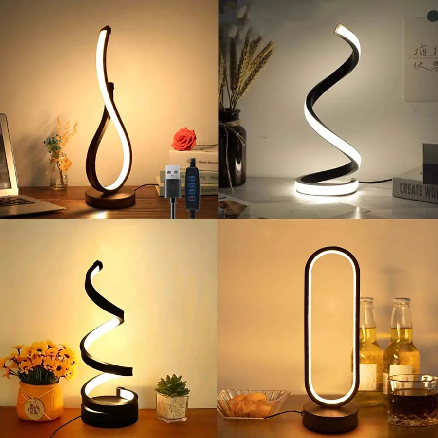 Spiral LED Night Light — 3 Colour Temperatures, Touch Dimming