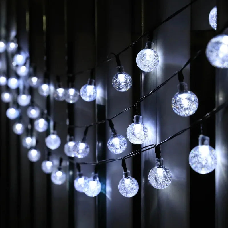 Solar Crystal Globe Fairy Lights — Waterproof, Garden & Party Decor