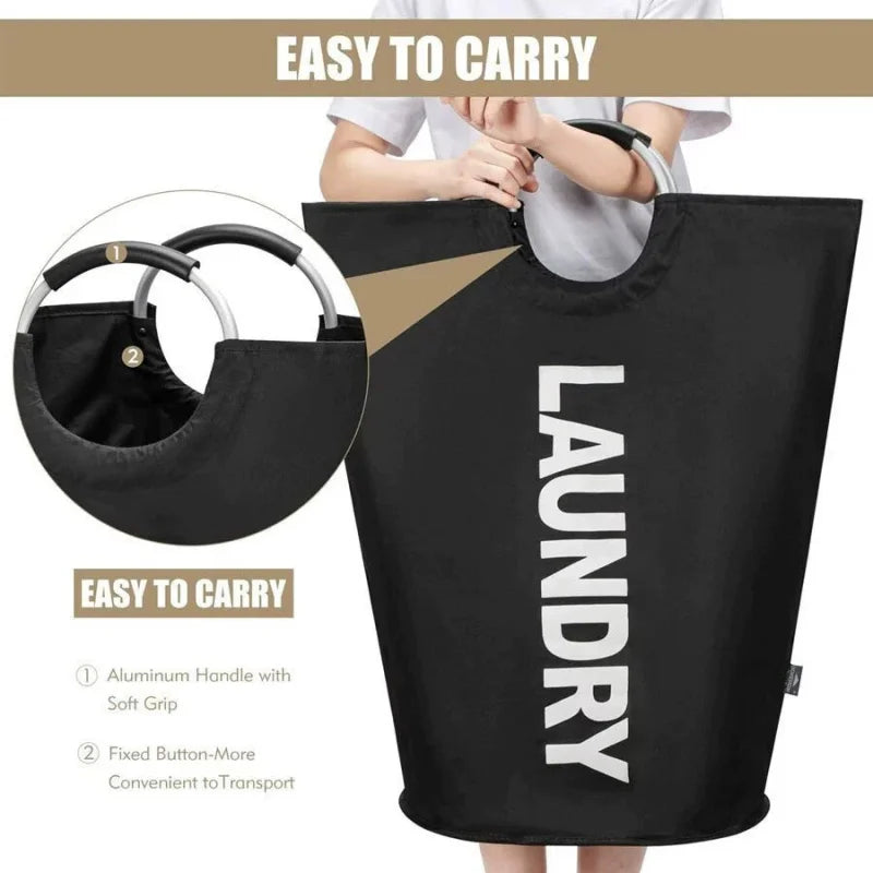 Extra-Large Waterproof Laundry Basket with Padded Handles
