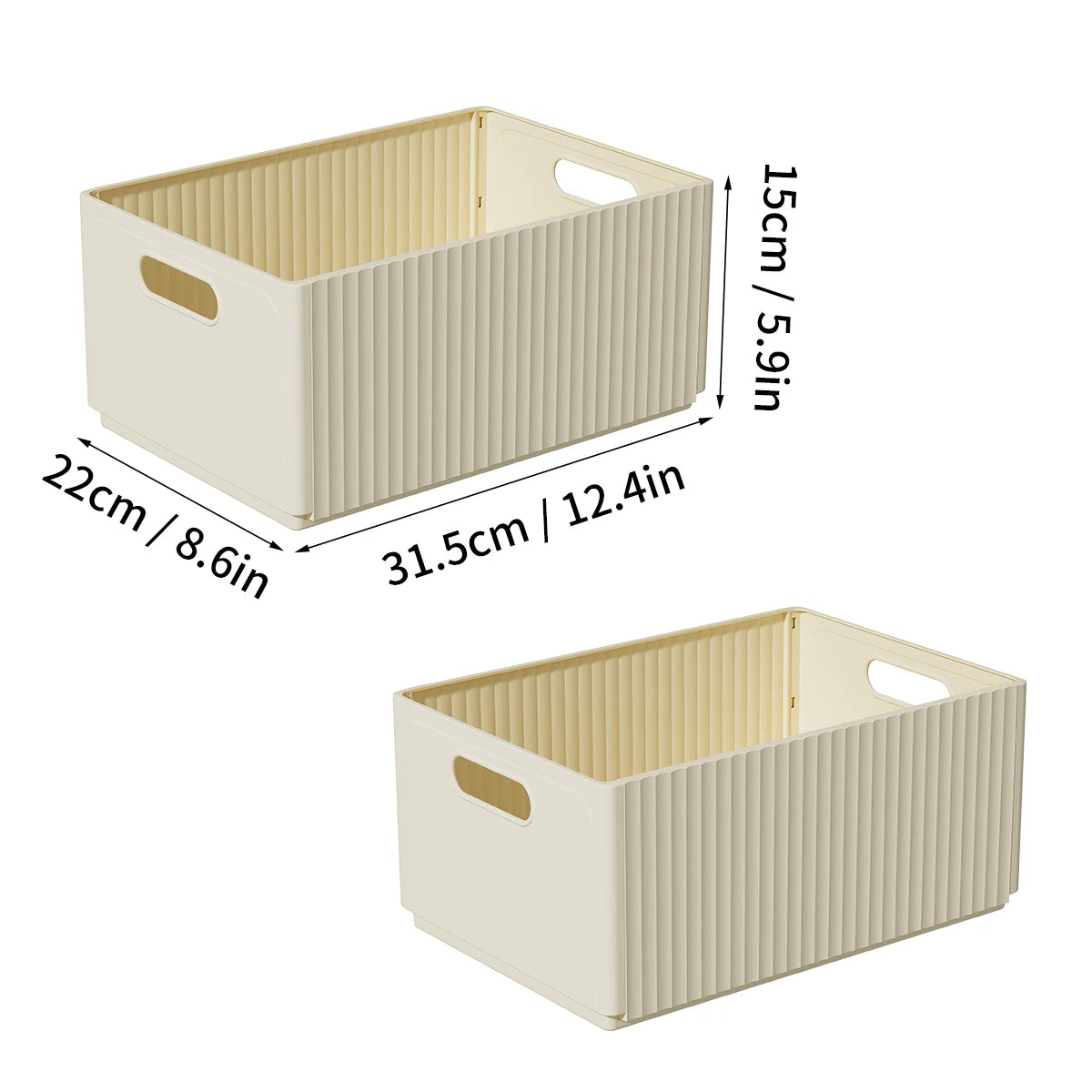 WORTHBUY Folding Fridge Storage Box — Pull-Out, Fruit & Vegetable Organizer
