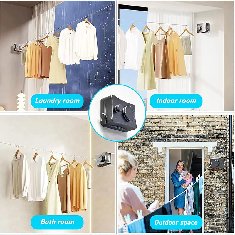 Retractable Clothesline Wall Mount