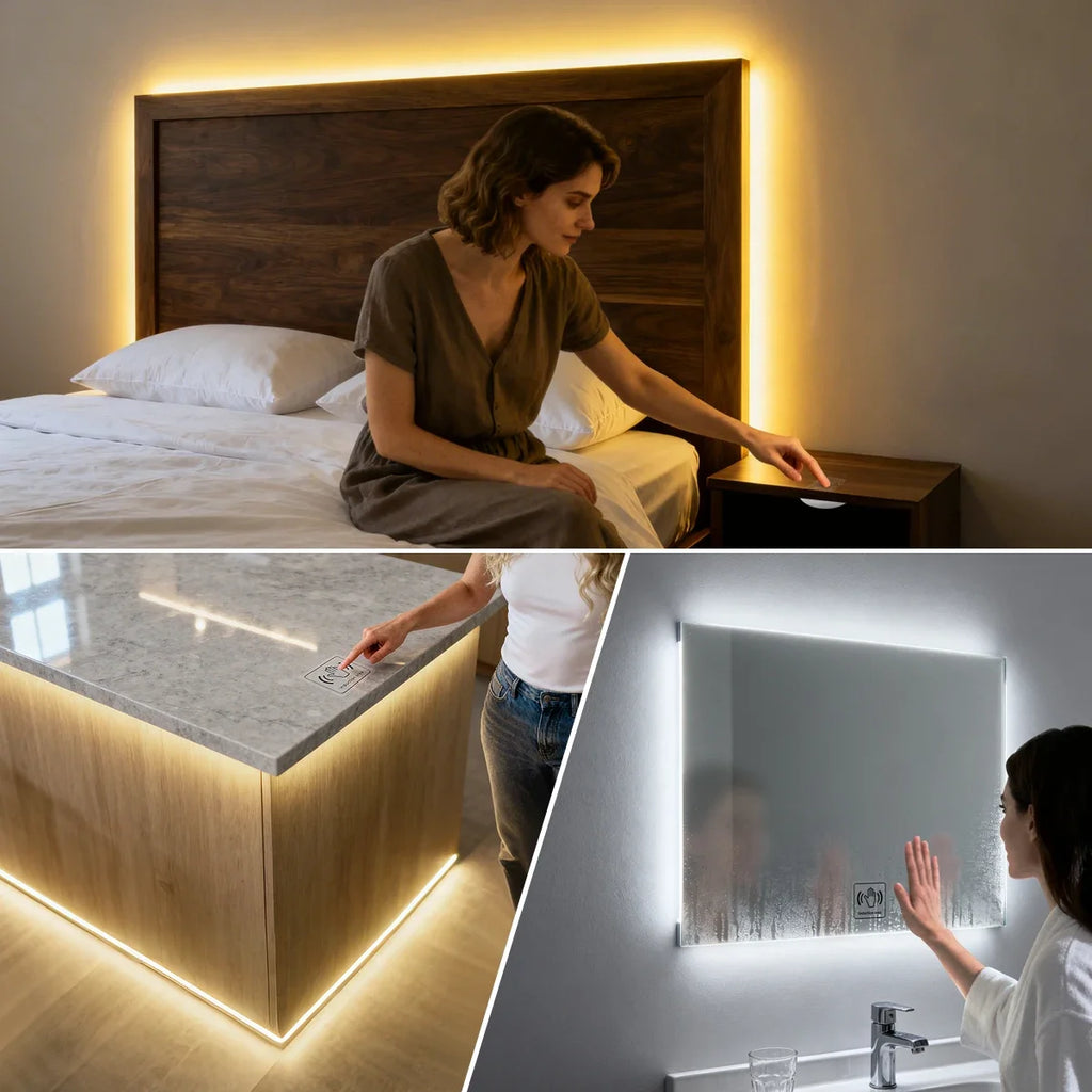 COB Neon Silicone LED Strip Light — Touch & Gesture Control, Dimmable