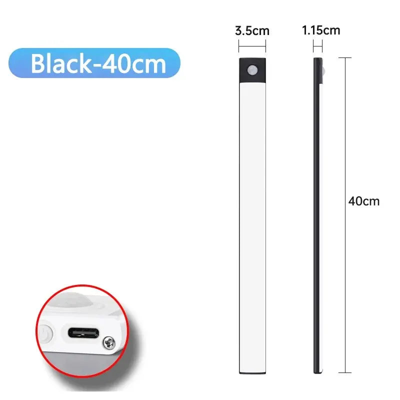 Motion Sensor Cabinet Light — USB-C Rechargeable, Dimmable, 4 Modes