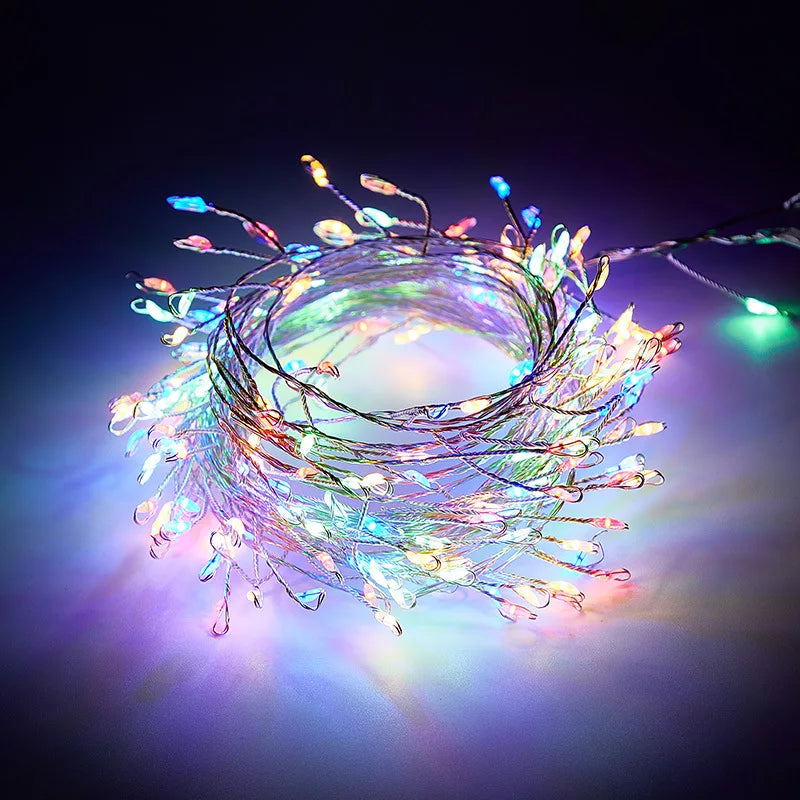 IEEYEEY USB LED Firecracker String Lights – 3–9m with Remote, 8 Modes