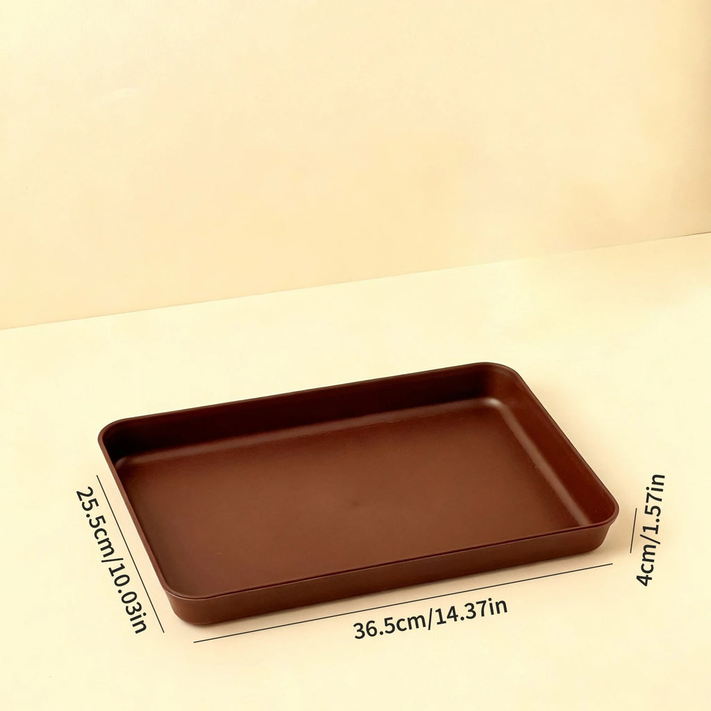 Deep Rectangular Plastic Storage Tray — Multi-Purpose Food & Kitchen Organiser