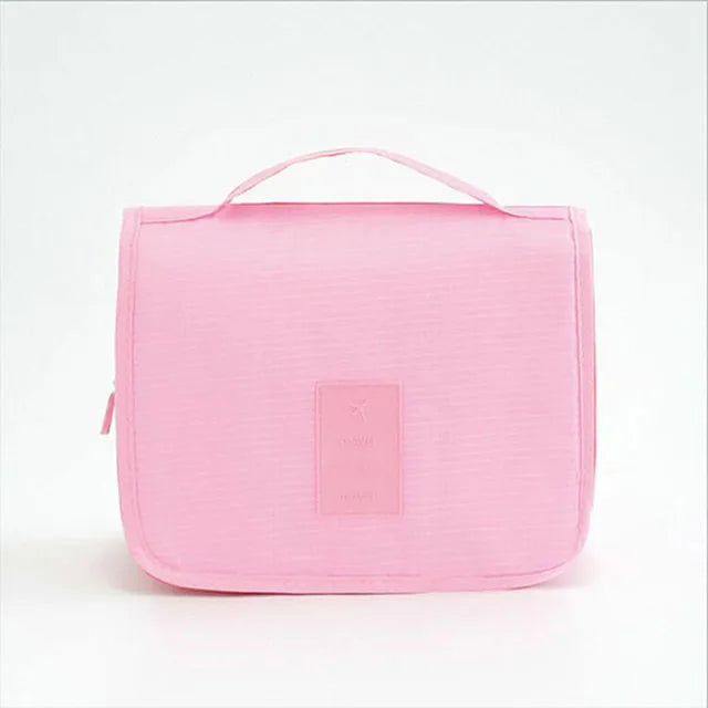 Foldable Hook Cosmetic Bag — Waterproof Travel Makeup Organizer, 24×19cm