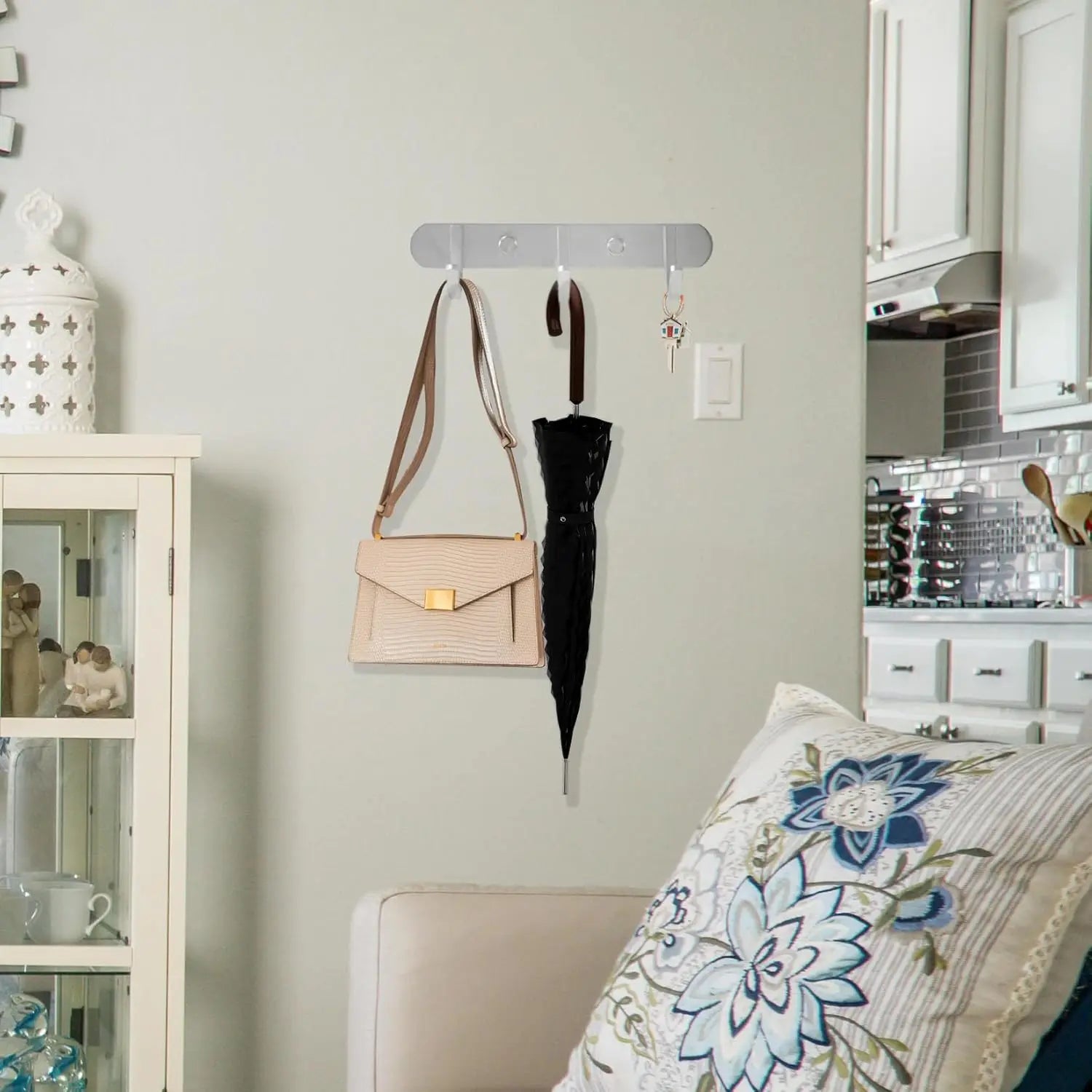 Space Aluminium Wall-Mounted Coat Hook Rack — Entryway & Bathroom Hanger