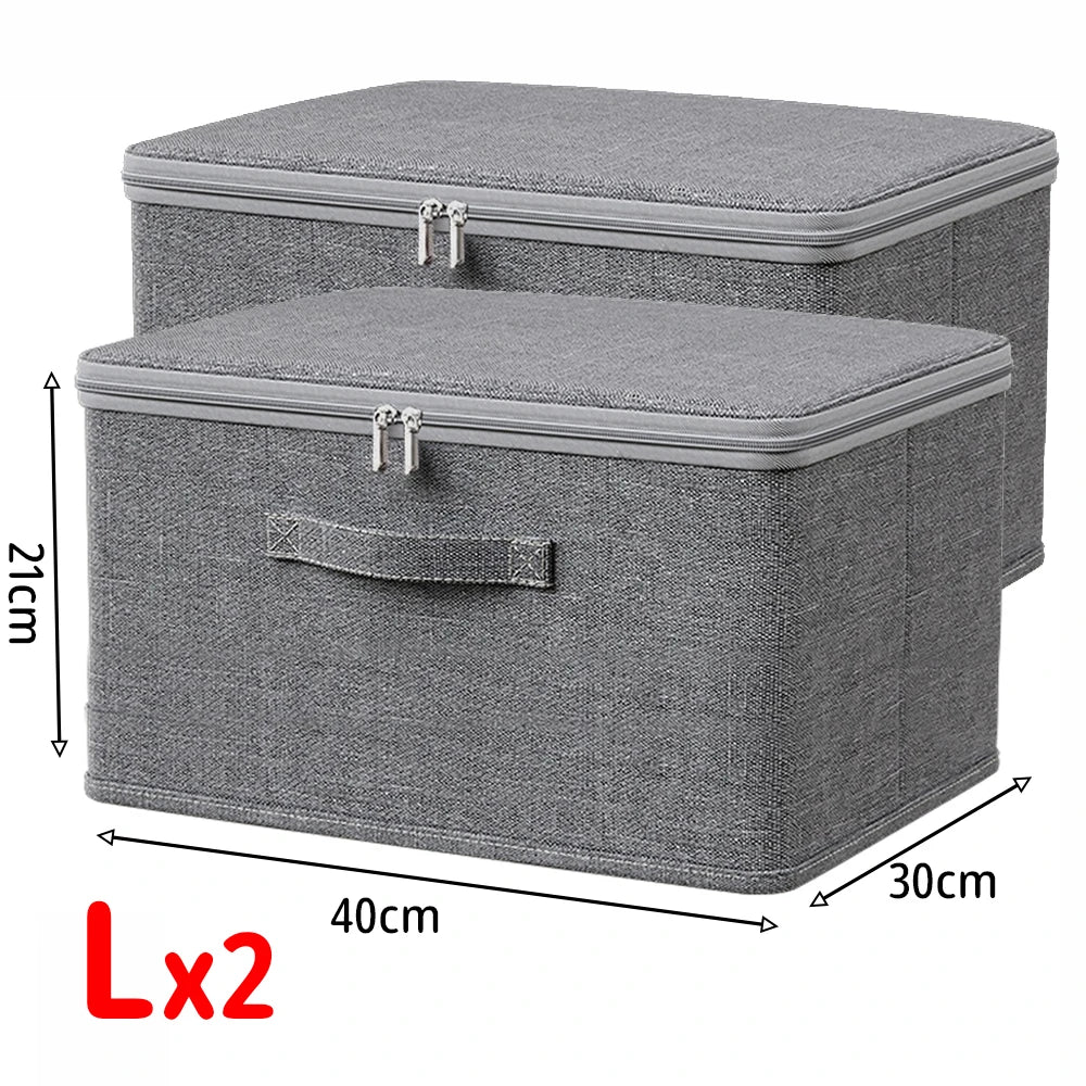 Zipped Storage Box with Cover — Wardrobe Organizer