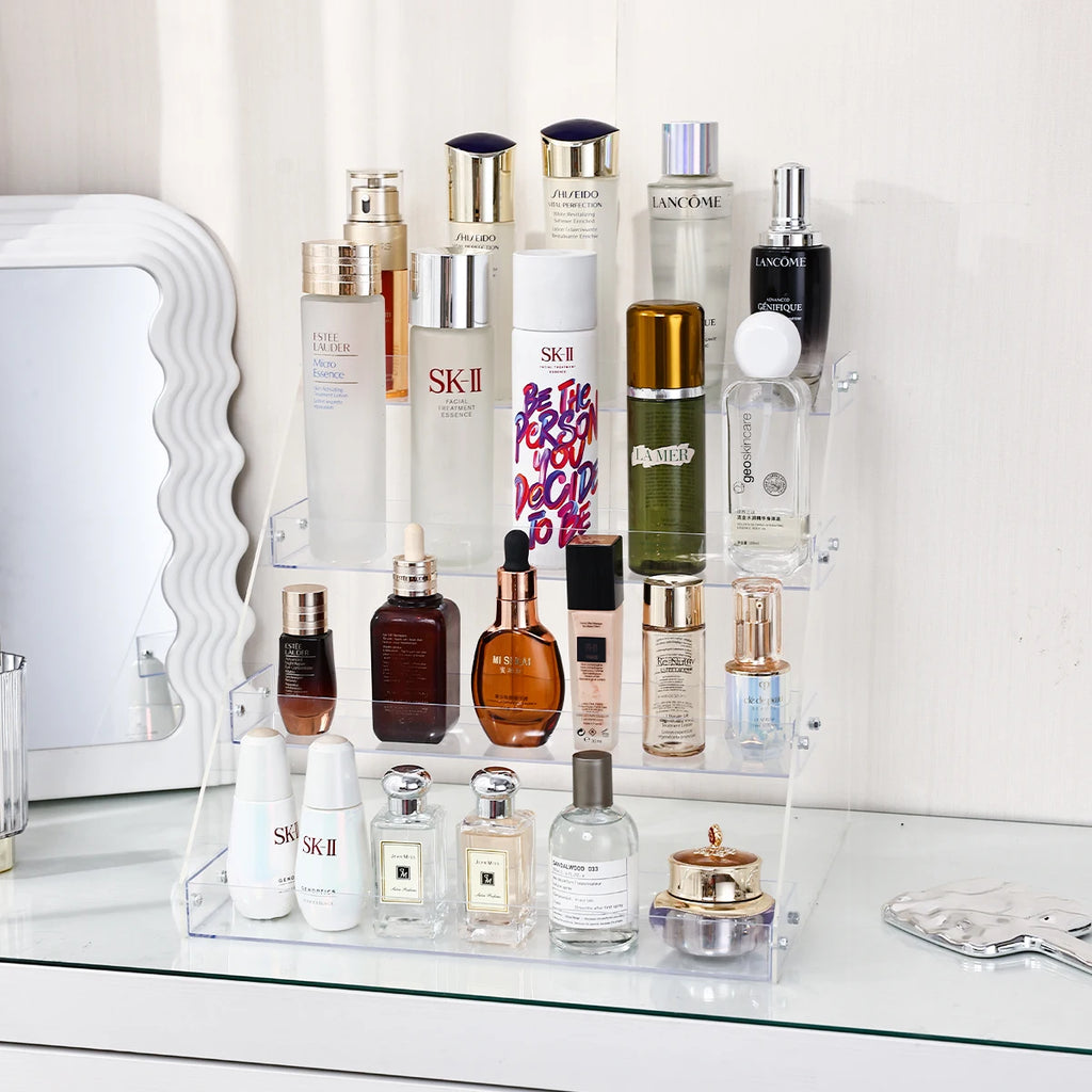 Acrylic Tiered Skincare & Cosmetics Display Rack