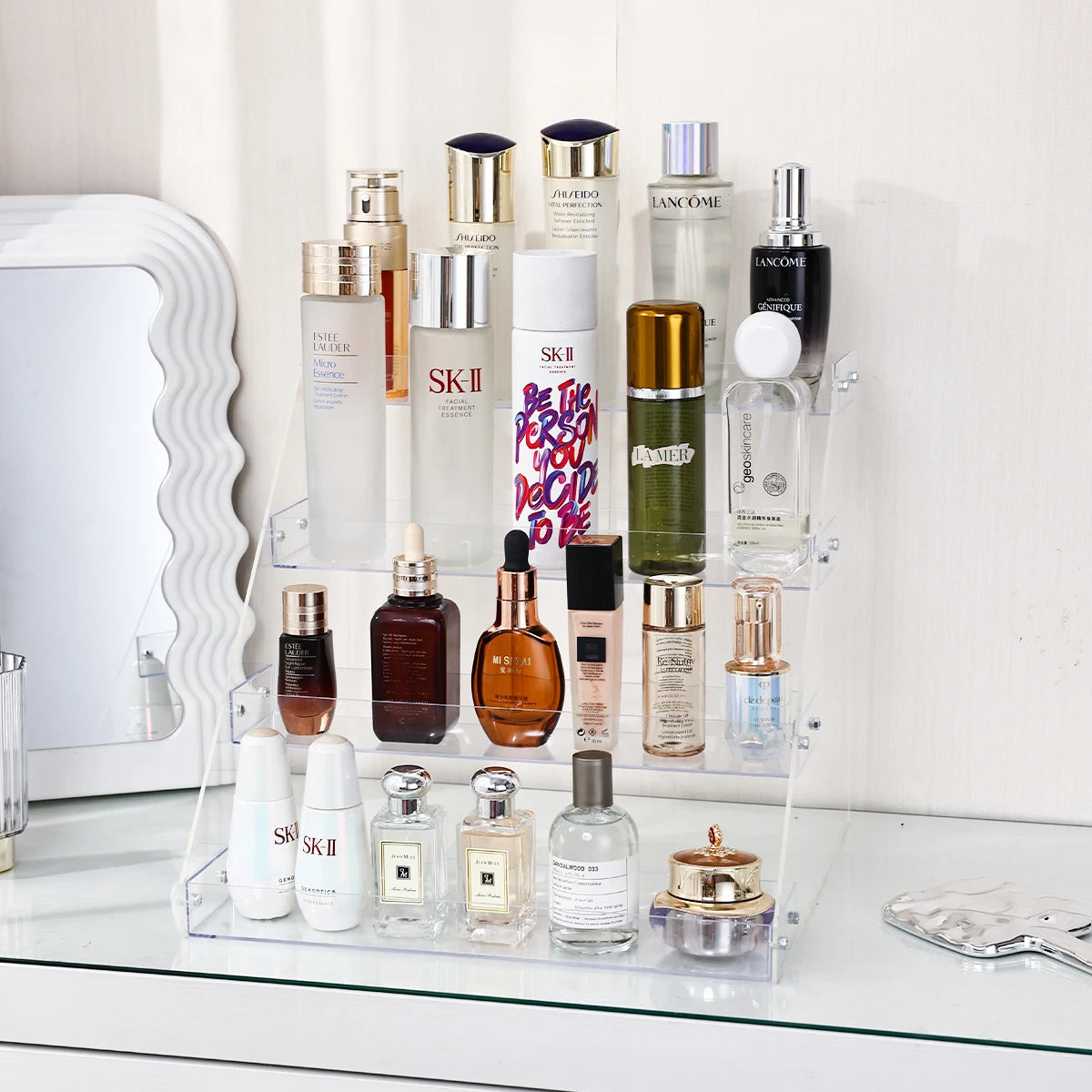 Acrylic Tiered Skincare & Cosmetics Display Rack
