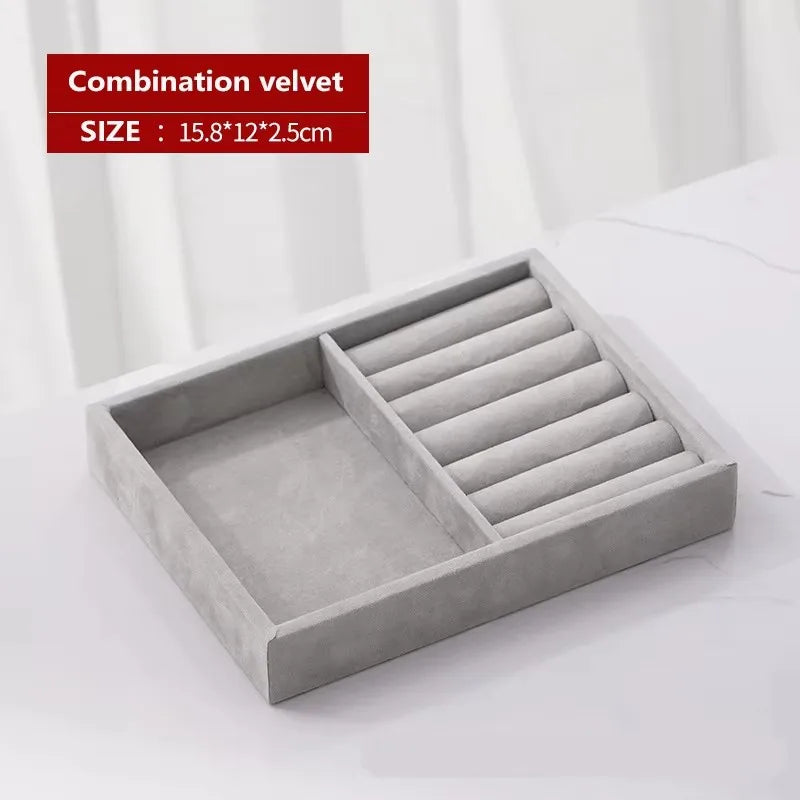 Plaid Cloth Jewelry Storage Tray