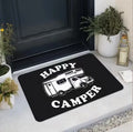 Happy Camping Door Mat – Anti-Slip Polyester Rug 30–50cm Indoor & Outdoor