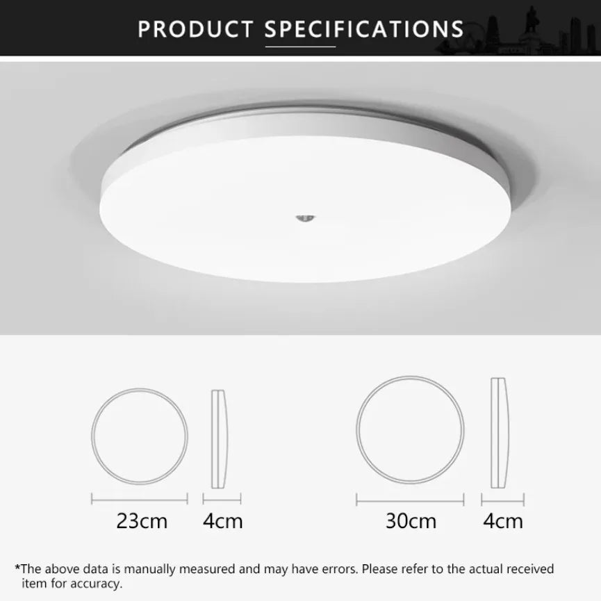 Motion Sensor LED Ceiling Light — Infrared, Auto On/Off, Indoor