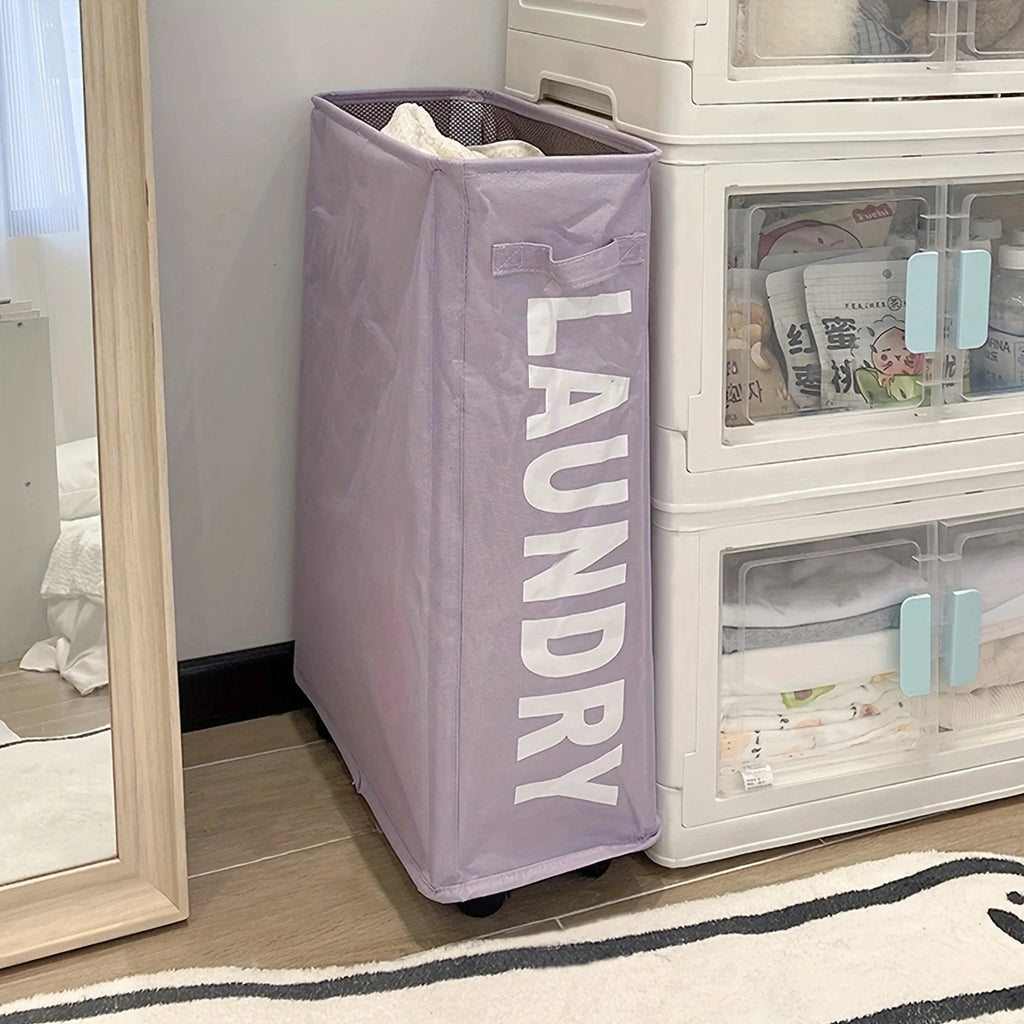 Large Foldable Laundry Basket with Wheels