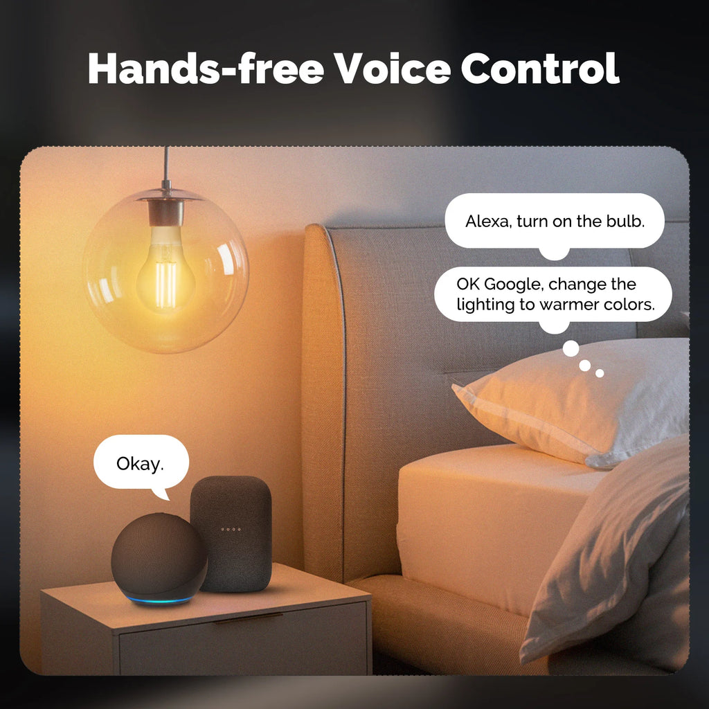 MOES ZigBee Smart Filament Bulb E27 — Tuya App, Alexa & Google Compatible