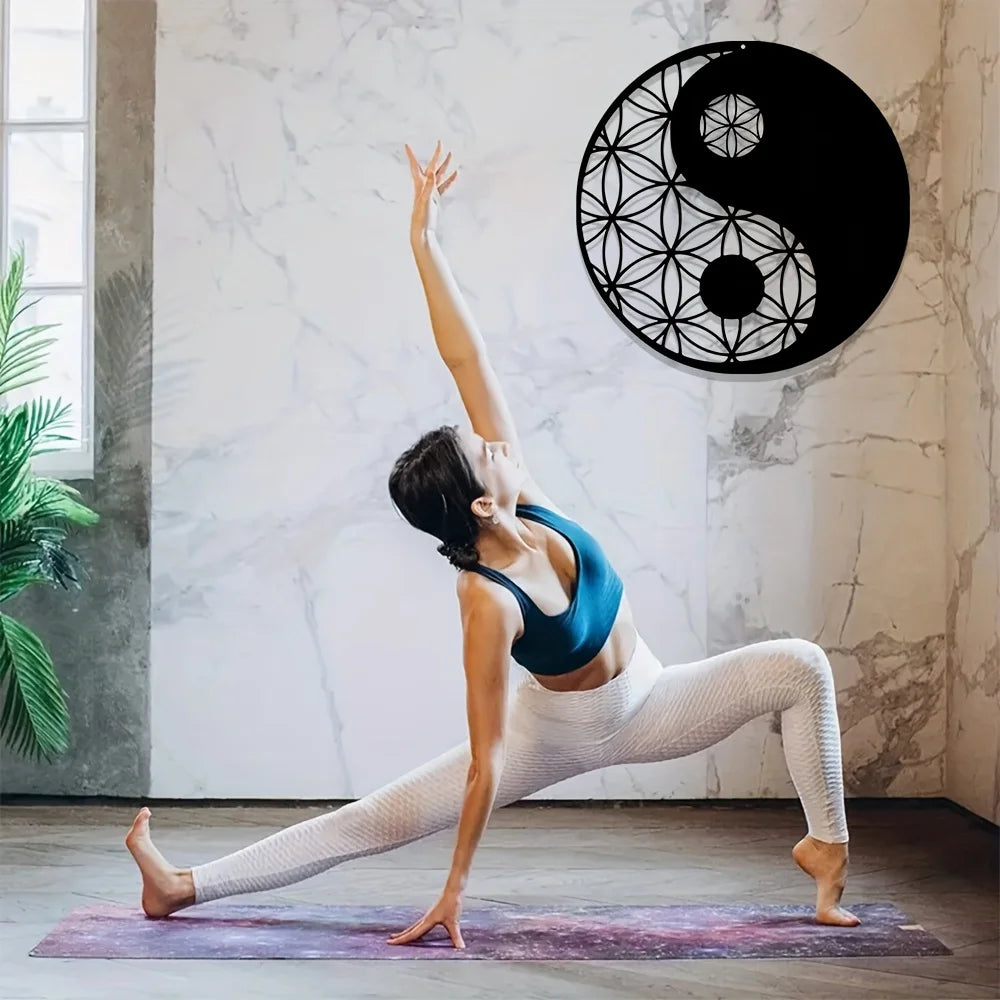 Yin Yang Metal Wall Art — Zen Sacred Geometry Wall Hanging