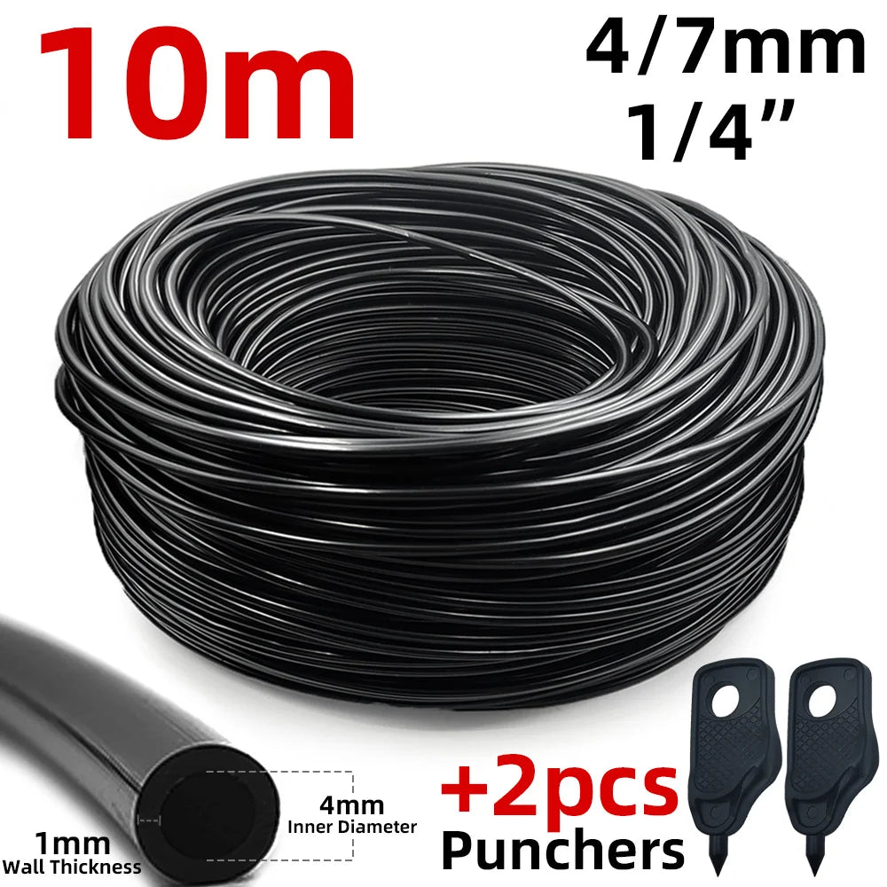 Outdoor Misting Cooling System – Brass Atomizer Nozzles & 4/7mm Hose for Patio & Greenhouse (5–30 m)