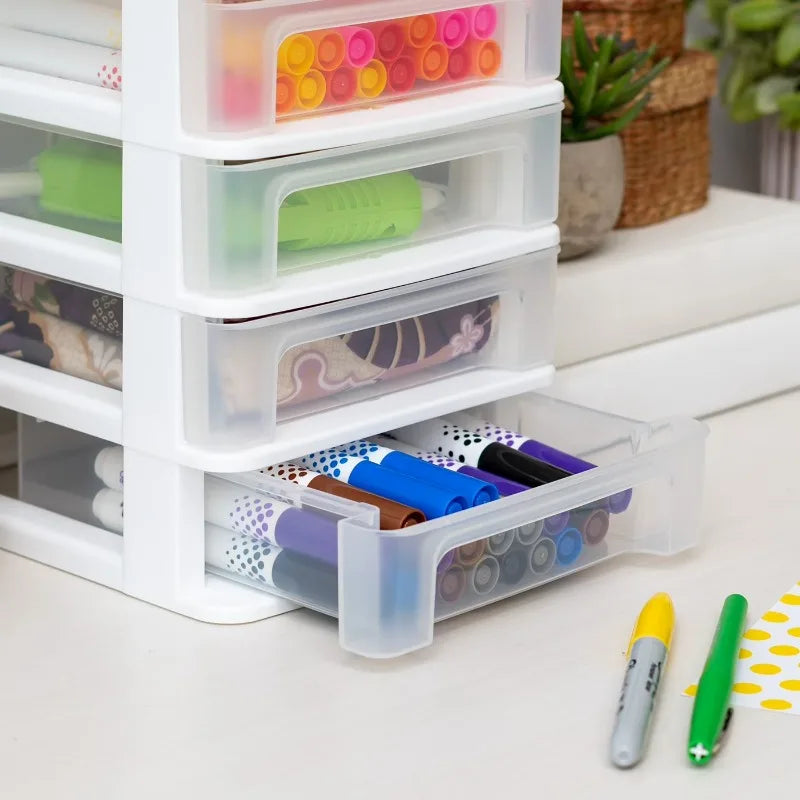 4-Drawer Compact Desktop Organizer