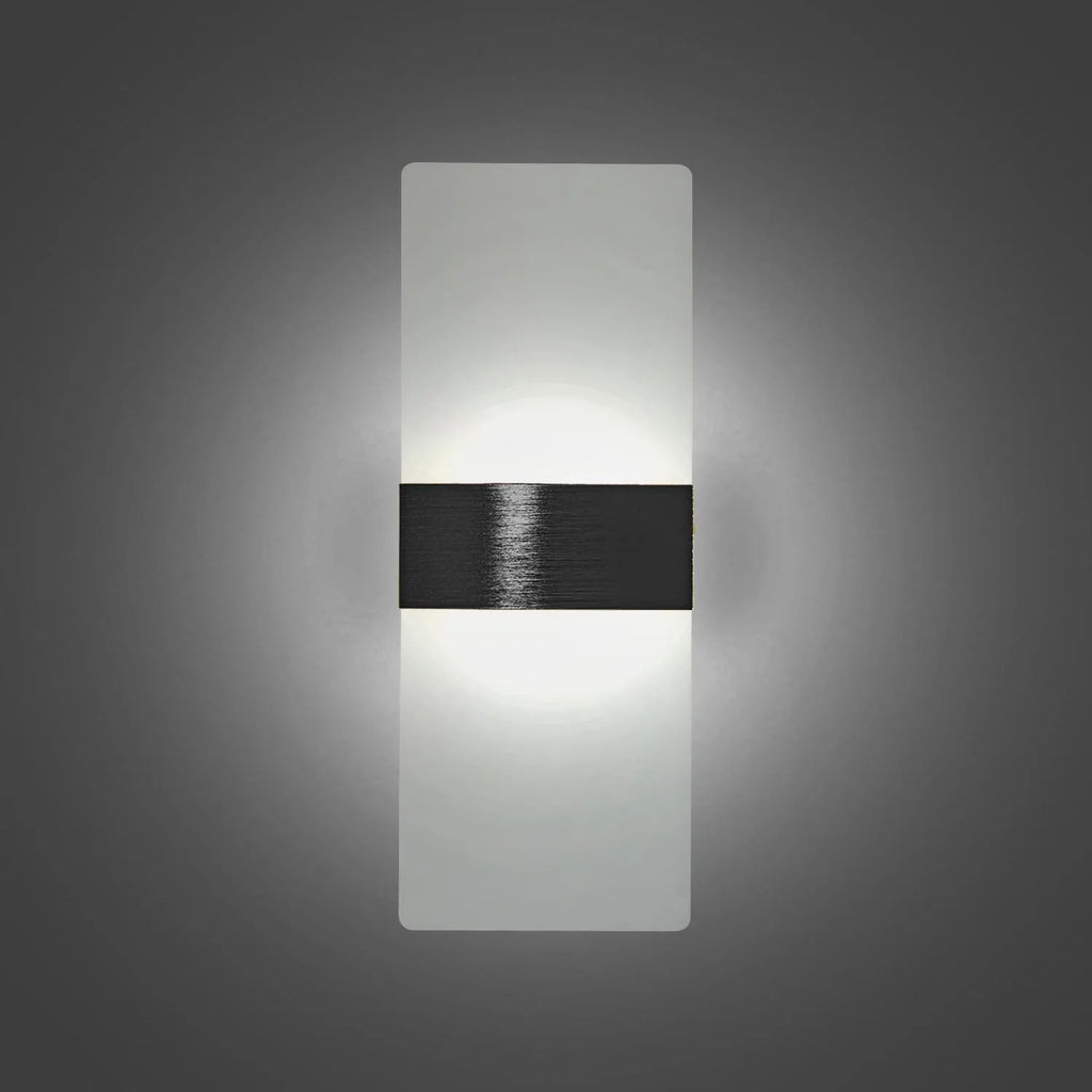 Acrylic LED Wall Sconce — 6W/12W, Black, Gold or Silver