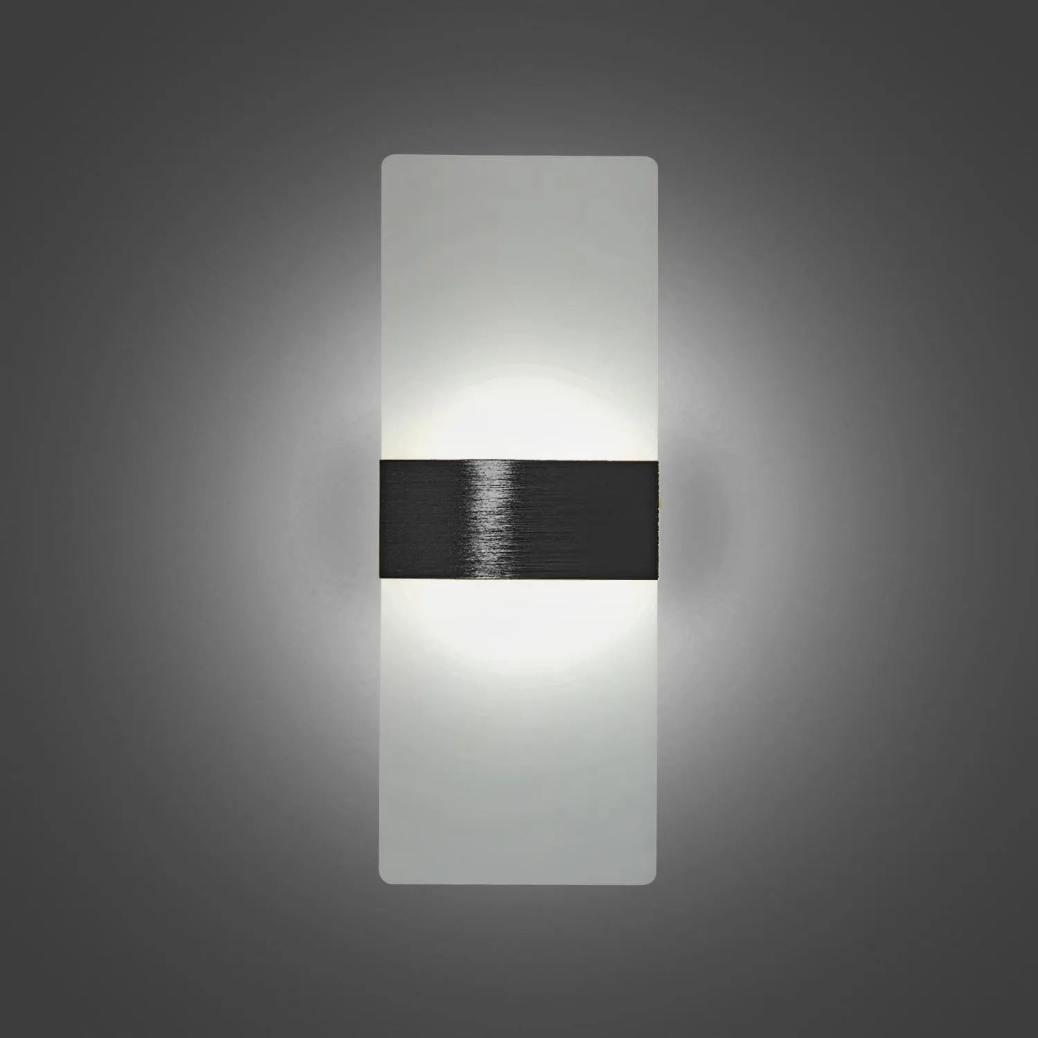 Acrylic LED Wall Sconce — 6W/12W, Black, Gold or Silver