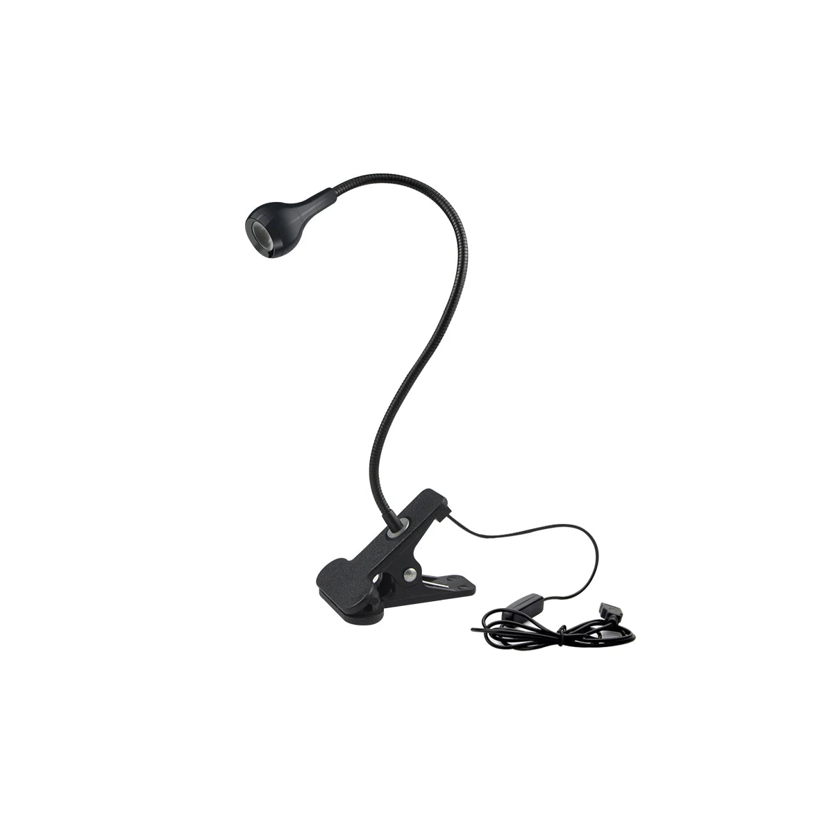 Flexible USB Clip Desk Lamp — Gooseneck, Warm or Cool White, Black or Silver